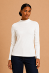 Blusa gola alta manga longa off white -1-